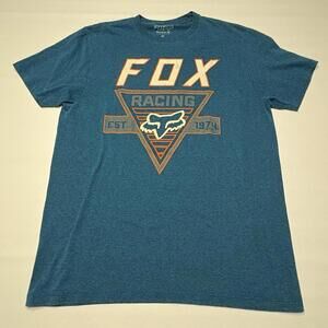 Fox Racing Teal Blue Short Sleeve T Shirt Men’s Size Large